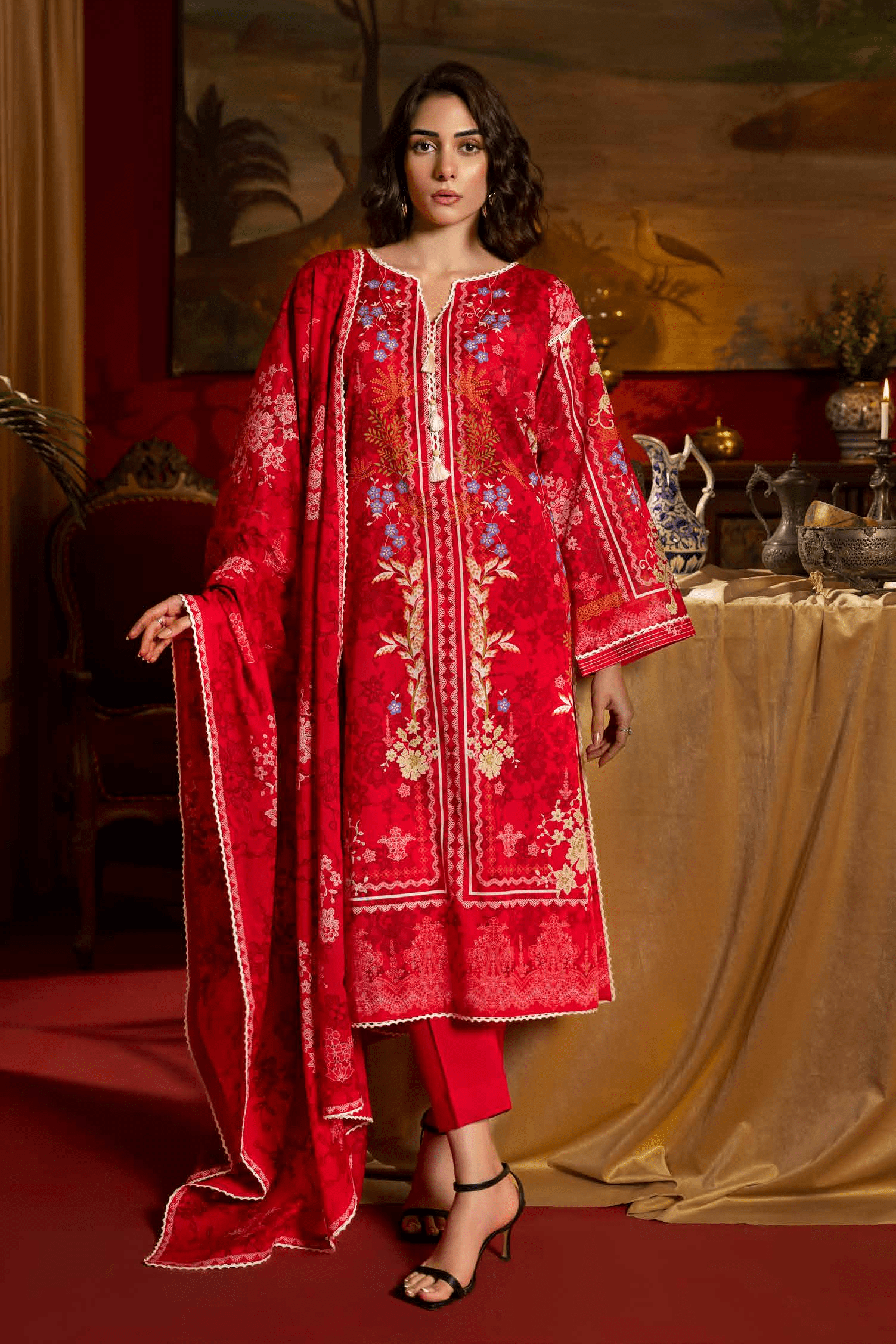 Gul Ahmad Red Blods Spring Summer Lawn 3pc Unstitched Suit