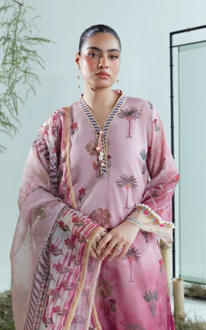 Embroidered Khaddi Net - 3 Pc | FE-52072