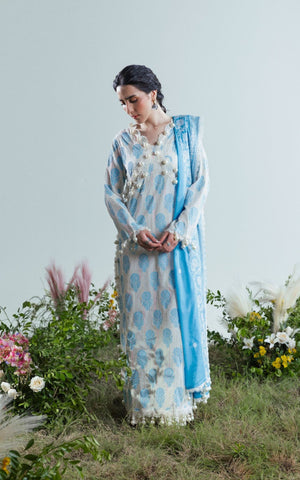 Embroidered Denting Lawn - 3 Pc | FE-52066