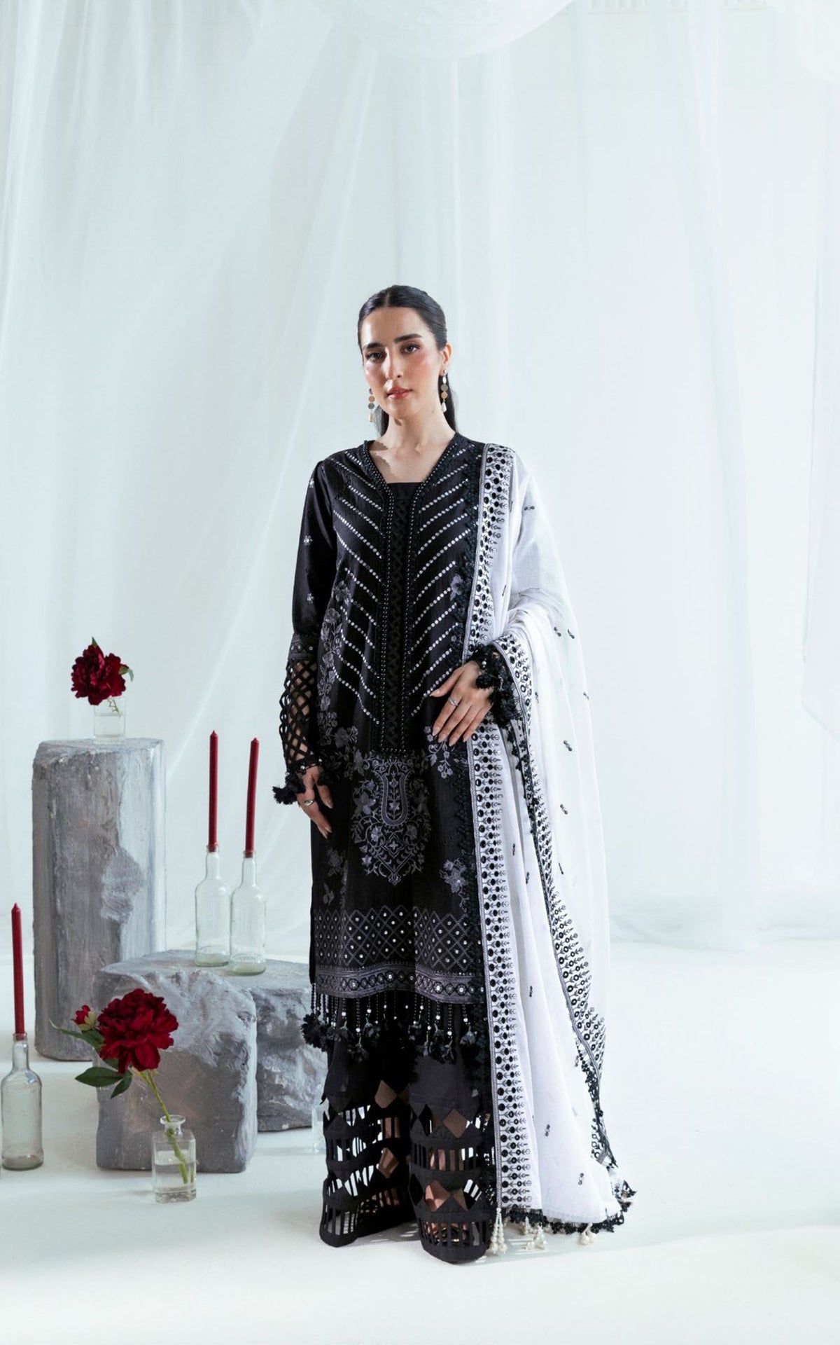 Embroidered Denting Lawn - 3 Pc | FE-52067