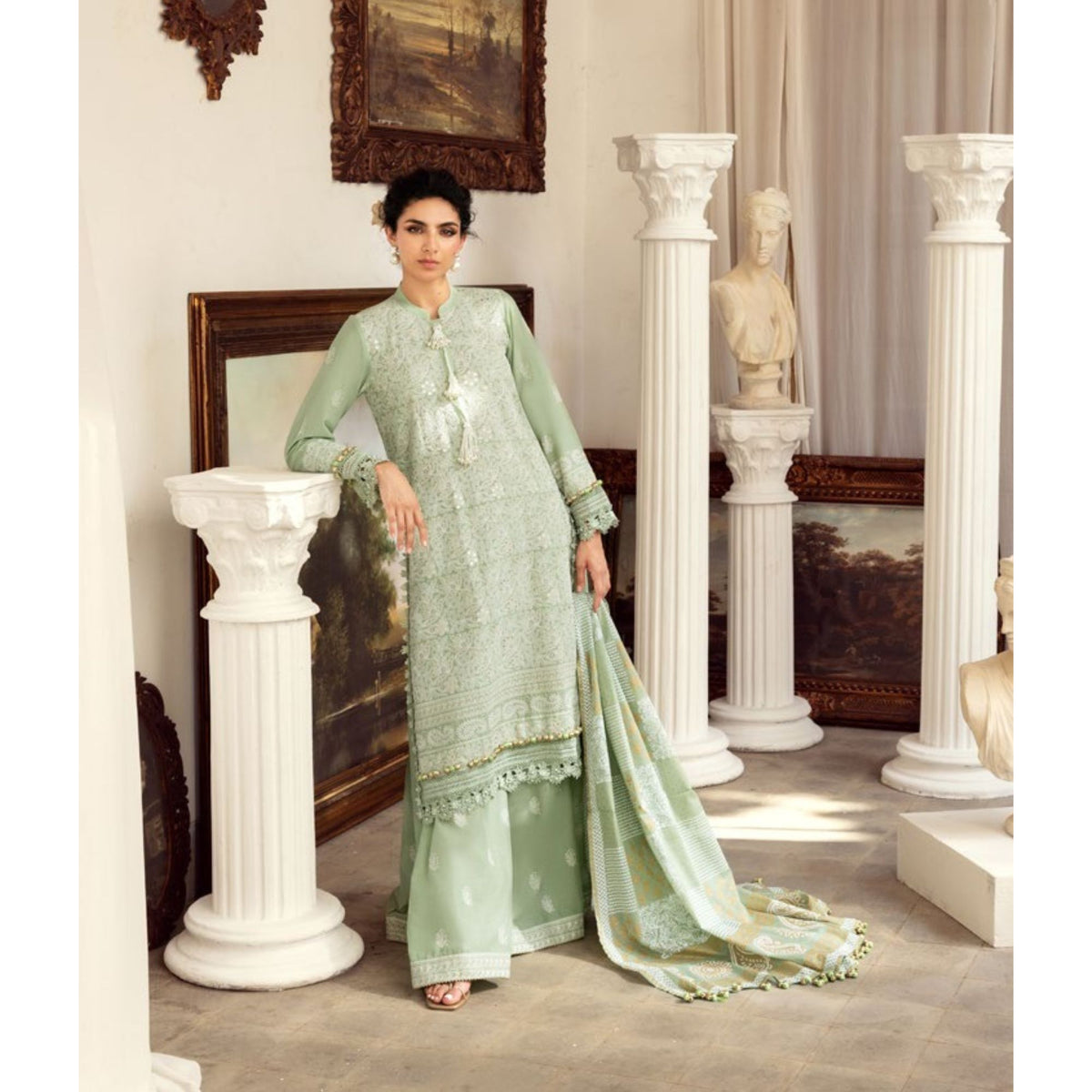 Chicken Kari Embroidered - 3 Pc | DN-52038