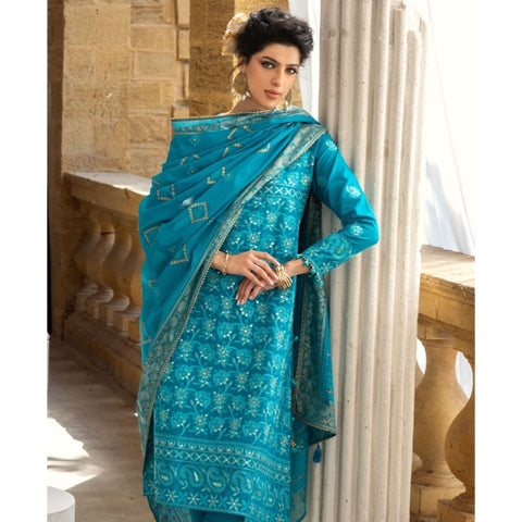 Chicken Kari Embroidered - 3 Pc | DN-52042