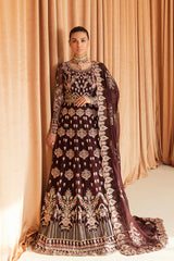 AYZEL FLEUR DE LIS LUXURY CHIFFON UNSTITCHED SUIT AZ-V4-06 CAMELLIA