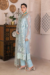 JJ EMBELLISH BY JANIQUE LUXURY EMBROIDERED UNDTITCHED SUIT D-008 Dusty Dream