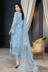 JANIQUE LUXURY CHIFFON UNSTITCHED SUIT D-015 Celestial Charm