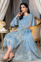 JANIQUE LUXURY CHIFFON UNSTITCHED SUIT D-015 Celestial Charm