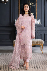 JANIQUE LUXURY CHIFFON UNSTITCHED SUIT D-017 Blossom