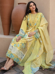 Rang Rasiya Premium Embroidered Unstitched Lawn 3Pc Suit D-01 AMANI