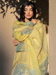 Rang Rasiya Premium Embroidered Unstitched Lawn 3Pc Suit D-01 AMANI