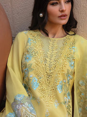 Rang Rasiya Premium Embroidered Unstitched Lawn 3Pc Suit D-01 AMANI