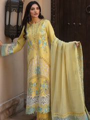 Rang Rasiya Premium Embroidered Unstitched Lawn 3Pc Suit D-01 AMANI