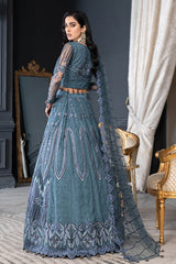 JANIQUE LUXURY CHIFFON UNSTITCHED SUIT D-020 Graphite Grace