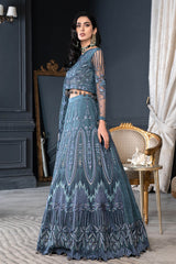 JANIQUE LUXURY CHIFFON UNSTITCHED SUIT D-020 Graphite Grace
