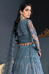 JANIQUE LUXURY CHIFFON UNSTITCHED SUIT D-020 Graphite Grace