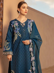 Rang Rasiya Premium Embroidered Unstitched Lawn 3Pc Suit D-06 MAHSA
