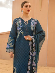 Rang Rasiya Premium Embroidered Unstitched Lawn 3Pc Suit D-06 MAHSA