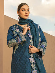 Rang Rasiya Premium Embroidered Unstitched Lawn 3Pc Suit D-06 MAHSA
