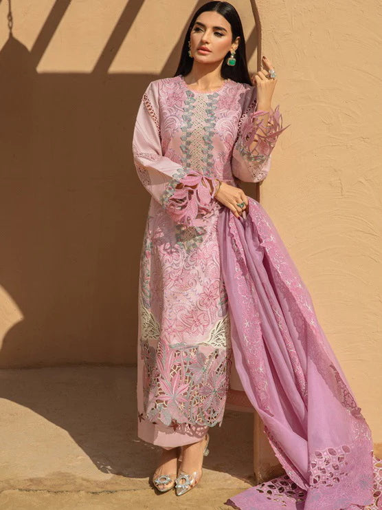 Rang Rasiya Premium Embroidered Unstitched Lawn 3Pc Suit D-12 AYLEEN