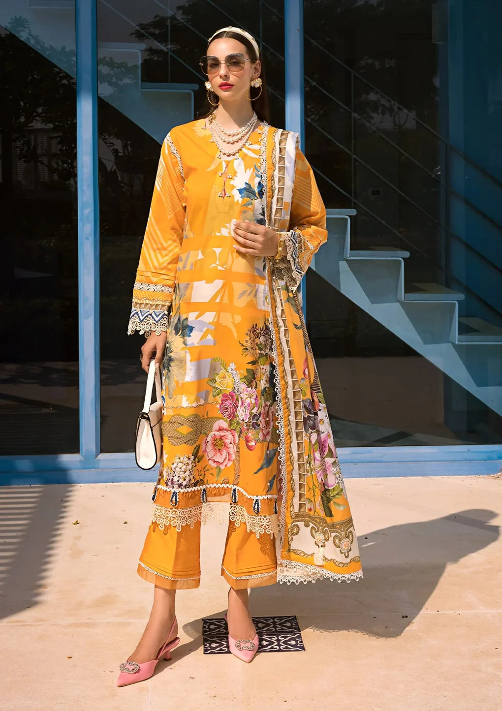 Elaf Digital Prints Lawn Unstitched 3pc Suit EOP-01A SEDON A