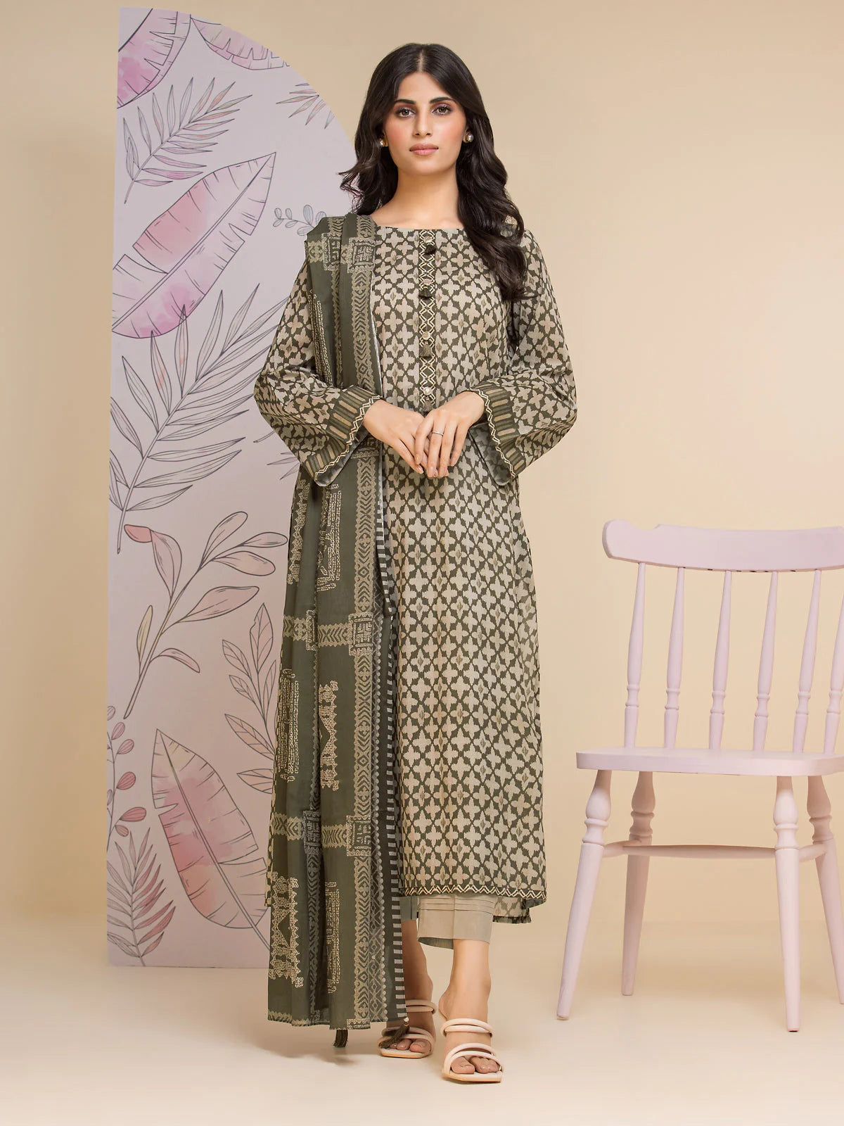 Edenrobe Allure Lawn Unstitched 3Pc Printed Suit EWU24A1-28182-3P