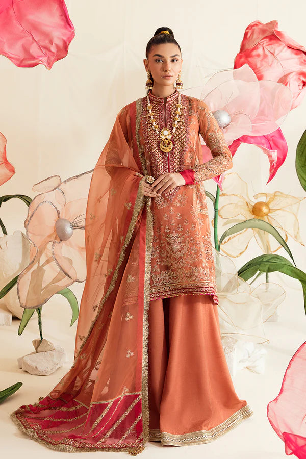AYZEL FLEUR DE LIS LUXURY CHIFFON UNSTITCHED SUIT AZ-V4-01 IRISA
