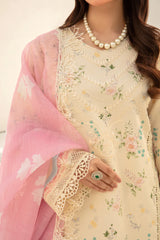 RANG RASIYA FLORENCE SUMMER EDIT '24 UNSTITCHED 3PC SUIT-IVORY