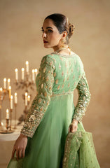 Maryum & Maria Zamani Begum Embroidered Organza Unstitched 3Pc Suit Opal-(MW23-518)