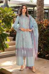 RANG RASIYA CARNATION SUMMER UNSTITCHED 3PC SUIT-OCEAN