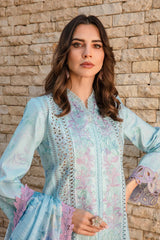 RANG RASIYA CARNATION SUMMER UNSTITCHED 3PC SUIT-OCEAN