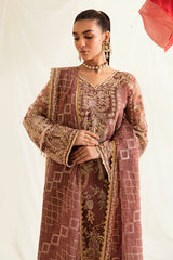 AYZEL FLEUR DE LIS LUXURY CHIFFON UNSTITCHED SUIT AZ-V4-04 OSMOSE