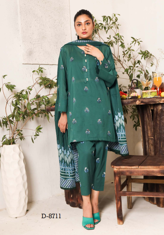 ZYRA Embroidered Lawn