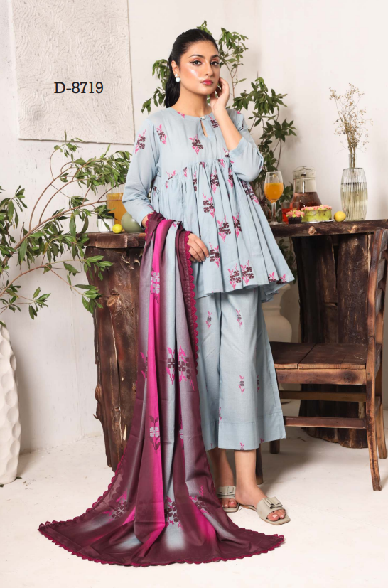 ZYRA Embroidered Lawn