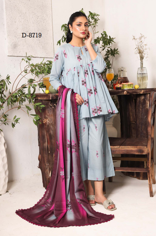 ZYRA Embroidered Lawn