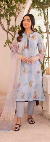 FLORAL OASIS Embroidered Lawn