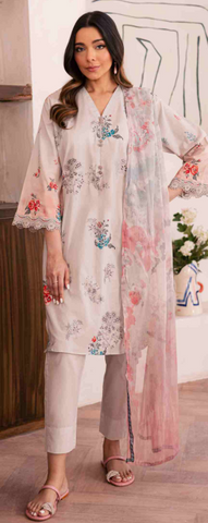 FLORAL OASIS Embroidered Lawn