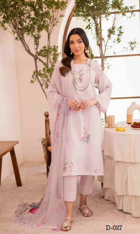 FLORAL OASIS Embroidered Lawn