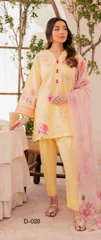 FLORAL OASIS Embroidered Lawn