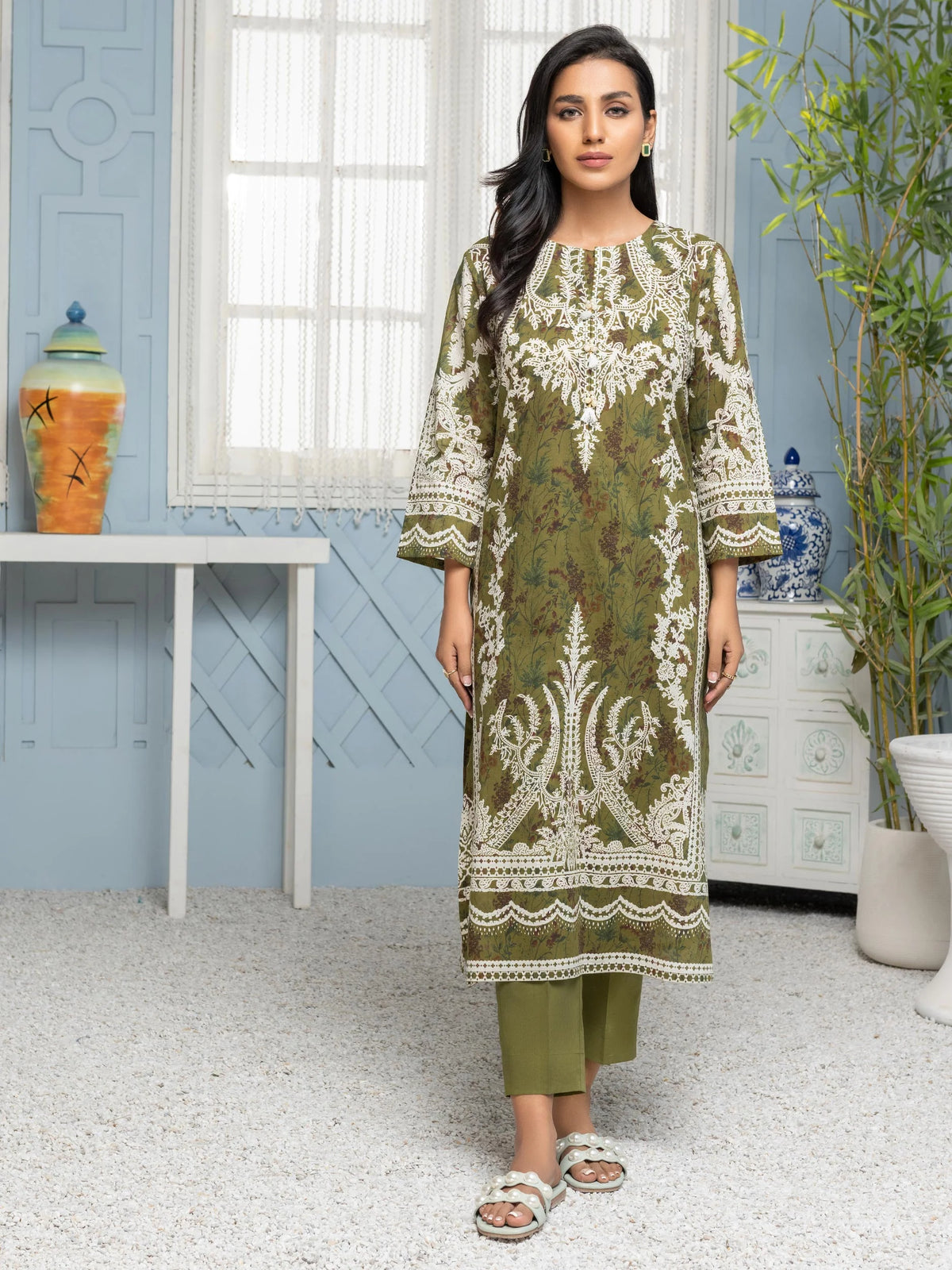 Limelight Printed Lawn Unstitched 2pc Suit U2897SU-2PC-GRN