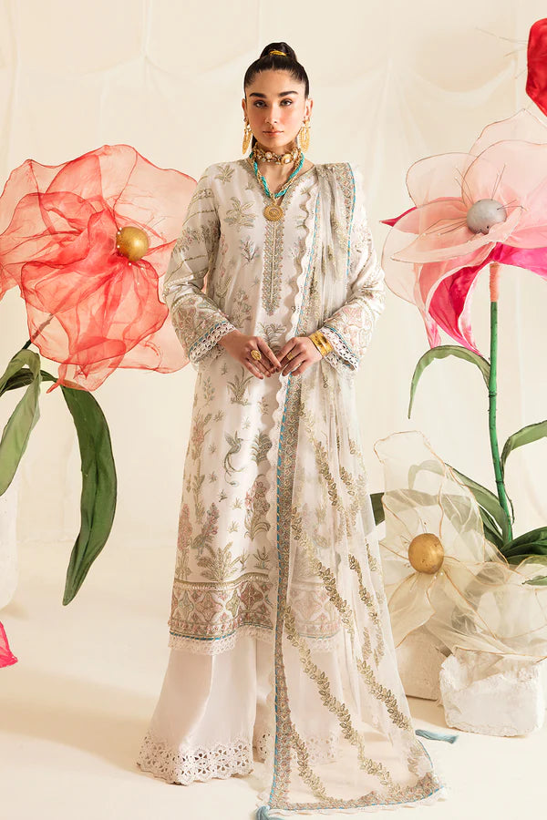 AYZEL FLEUR DE LIS LUXURY CHIFFON UNSTITCHED SUIT AZ-V4-03 VICTOIRE
