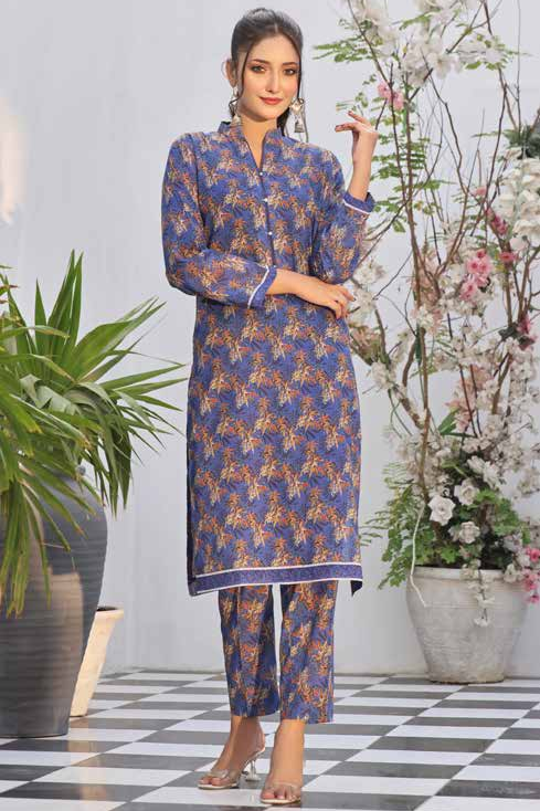 Zoella Allover Printed Lawn Unstitched 2pc Suit-ZLSAP-0002