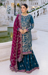 EMAAN ADEEL ZIMAL LUXURY FORMALS UNSTITCHED SUIT ZM-06 RUMESAH