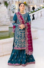 EMAAN ADEEL ZIMAL LUXURY FORMALS UNSTITCHED SUIT ZM-06 RUMESAH
