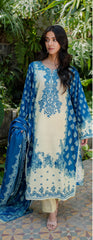 Digital Printed Embroidered Khaddar Shirt Digital Printed Khaddar Dopatta