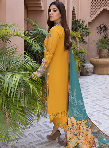 RANG RASIYA KARANDI SHAWL 3PC UNSTITCHED SUIT HAZEL