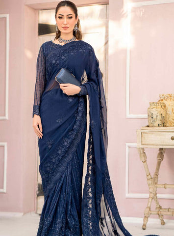 Embroidered Crinkle Chiffon 3PCS DRESS