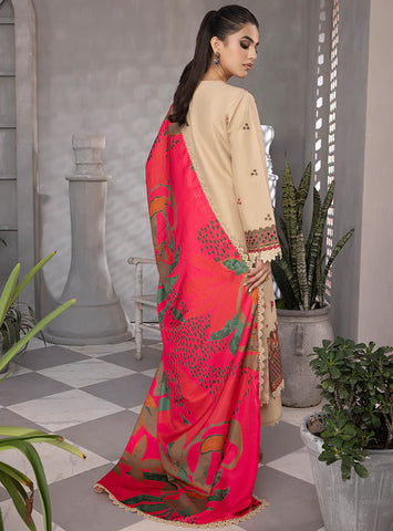 Rang Rasiya Florence Embroidered Linen Unstitched 3Pc Suit D-02 MAIRA