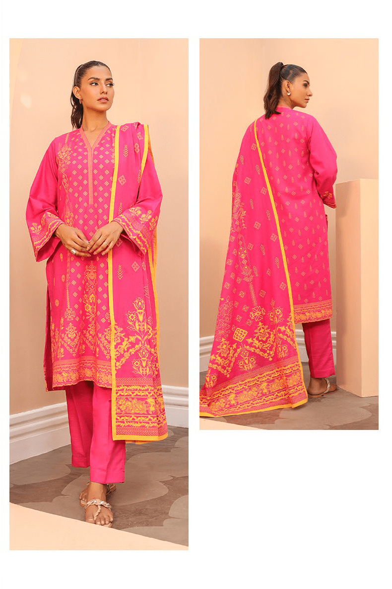 Zellbury Digital Printed Khaddar Unstitched 3pc Essential suit WUW23X30687