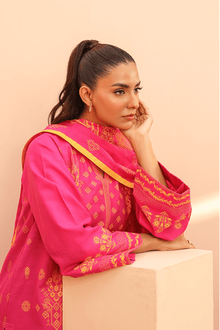 Zellbury Digital Printed Khaddar Unstitched 3pc Essential suit WUW23X30687