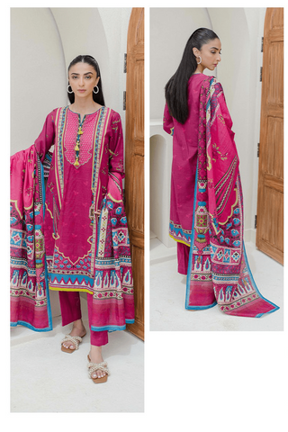 Zellbury Digital Printed khaddar Unstitched 3pc Essential suit WUW23X30722