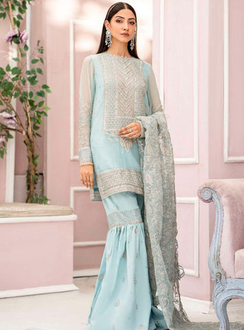 Embroidered Crinkle Chiffon 3PCS DRESS